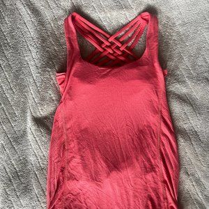 4 Lululemon Wild Tank Atomic Red / Atomic Flower Parfait Pink Atomic Red